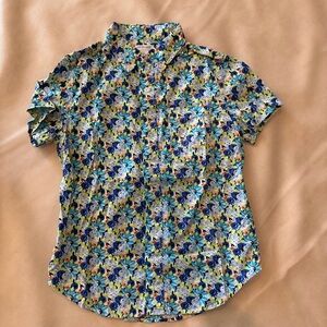 Crewcuts floral button down shirt for boys